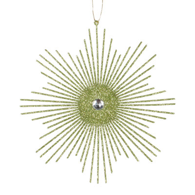 6.5" Glitter Snowflake Burst Ornament