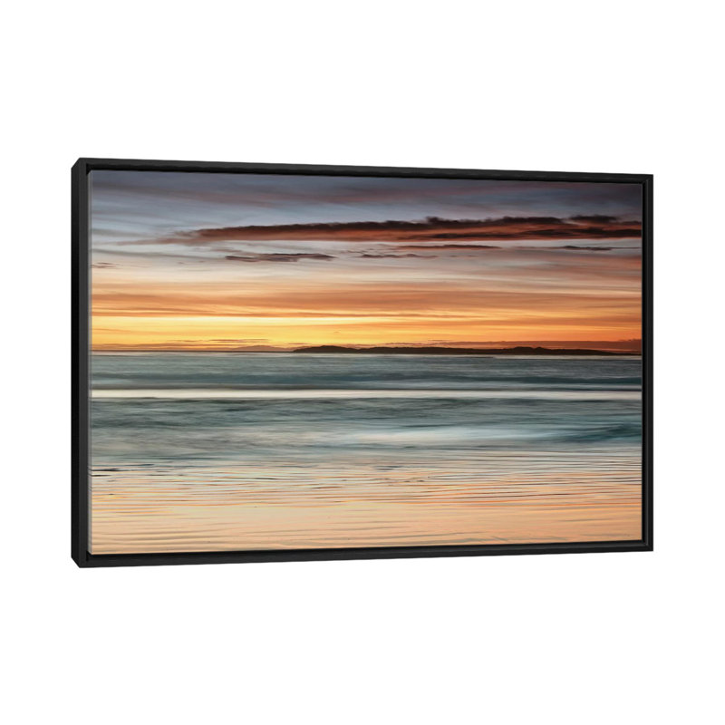 «Sea and Sky», reproduction sur toile, H 18 po x l 26 po x P 1,5 po, Toile avec cadre noir, Pas de tapis