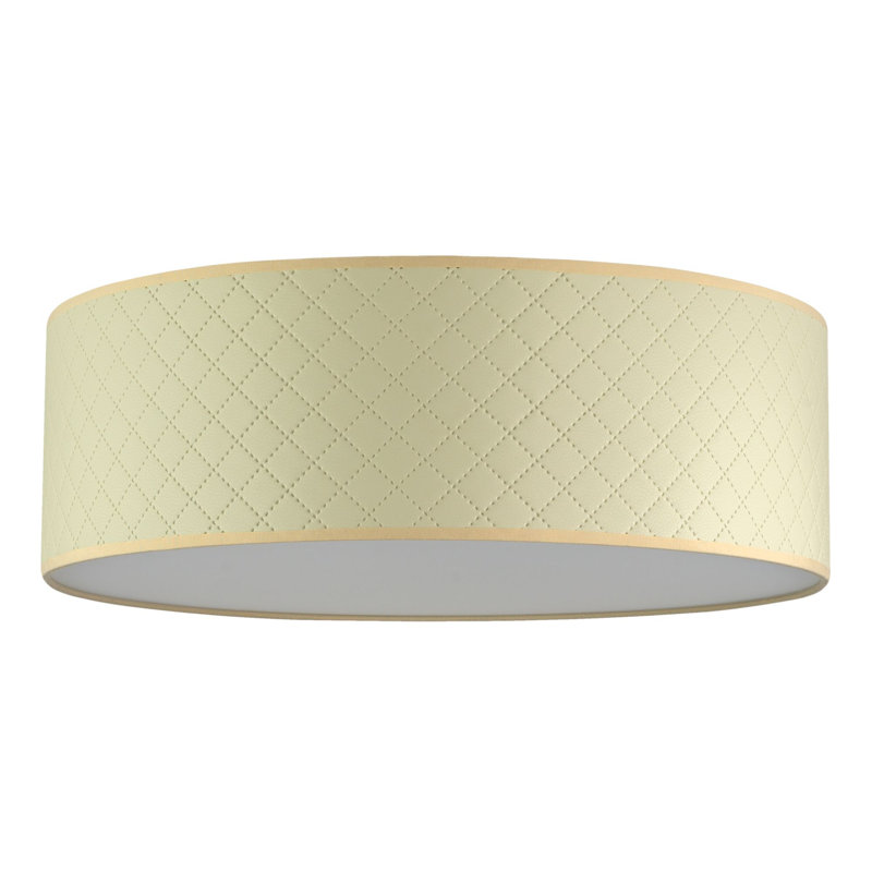 Trece Fabric Flush Mount, Ivory, 20cm H x 45cm W x 45cm D