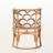 Amney Handmade Natural Brown Rattan Armchair In Bohemian Style, 31.19'' H X 24.18'' W X 24.49'' D