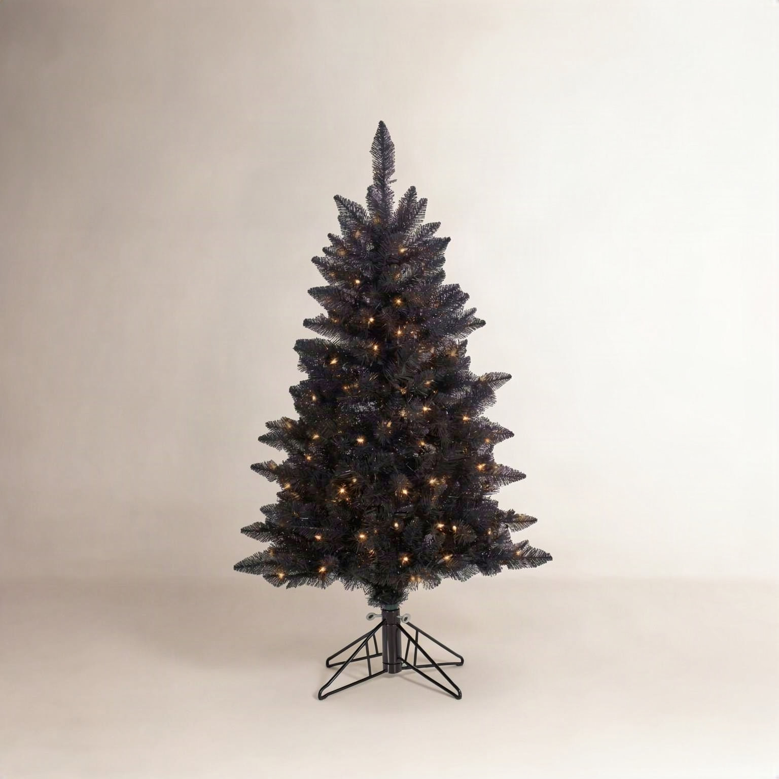 Levion Tinsel Pre-Lit Pine Christmas Tree, 4' H