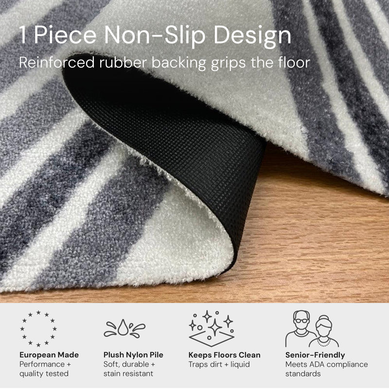 Tapis de sol Graphite Lines, L 47 po x L 28 po