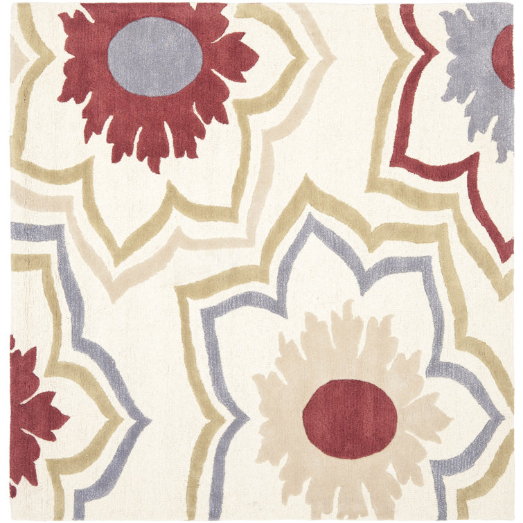 Candelo Hand Tufted Wool And Viscose Floral Rug