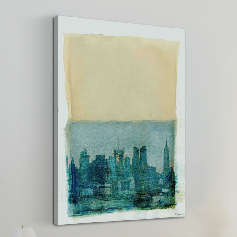 Reproduction d’art sur toile tendue, "the très lake lake view" par parvez taj,, H 24 po x l 16 po x P 1,5 po