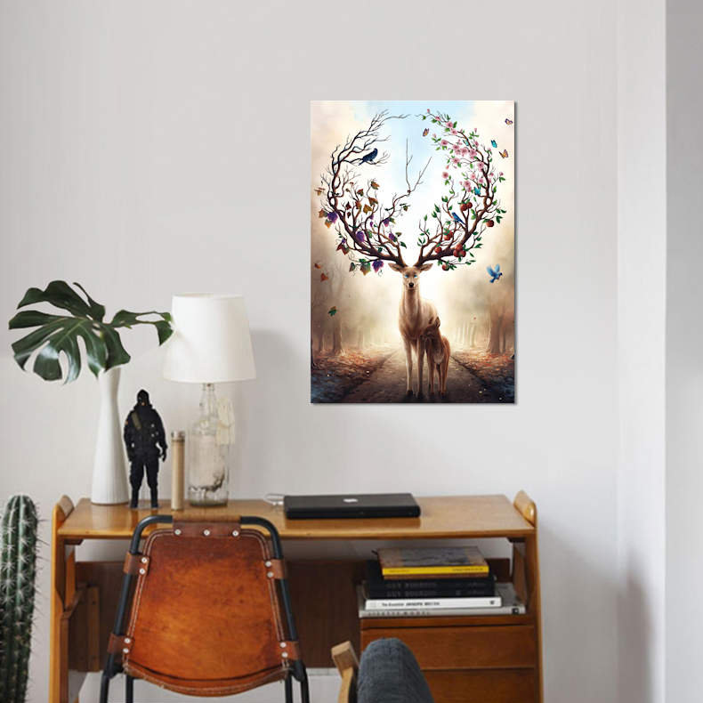 «Seasons», impression sur toile tendue, H 40 po x l 26 po x P 1,5 po, Toile tendue, Pas de tapis