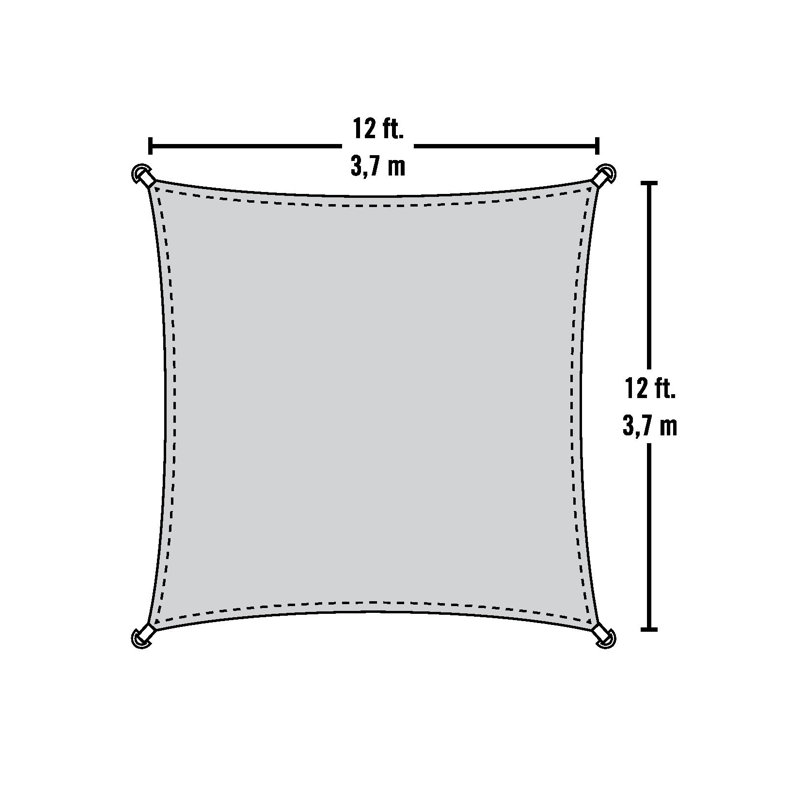 12' Heavyweight Square Shade Sail