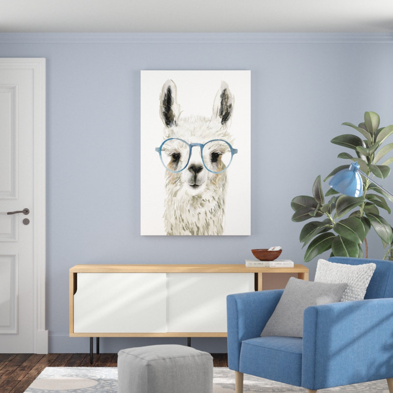 Hip Llama II by Victoria Borges - Painting, 122cm H x 81cm W, Wrapped Canvas