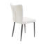 Ensemble de 2 chaises de salle à manger à haut dossier avec design ergonomique: structure en fer forgé, siège en cuir et coussins en éponge à rebond élevé-785806145