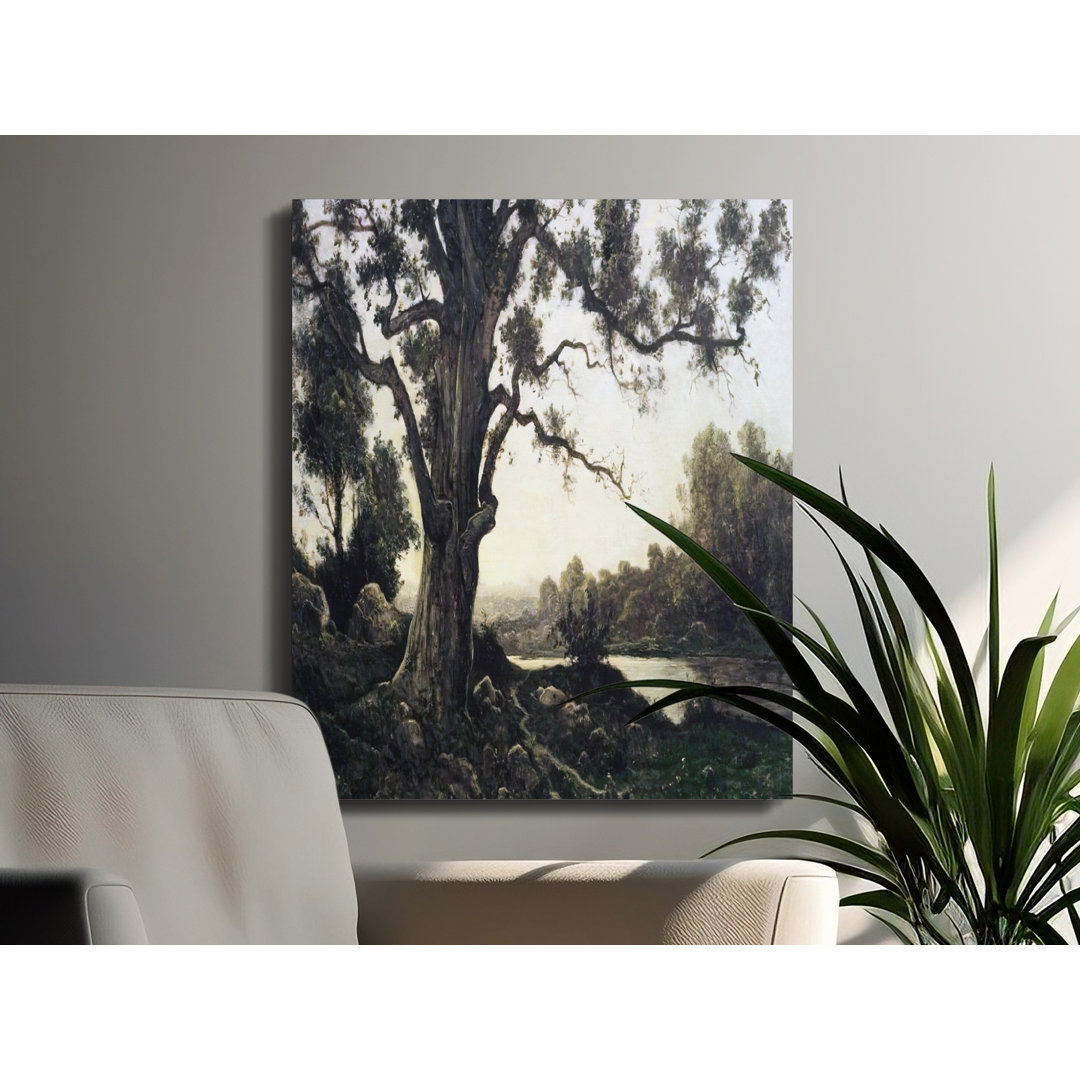Landscape Canvas Wall Art, Tree and River Painting, Gallery Wrapped Matte Canvas Print, Ready to Hang, Archival Quality, Nature Scene Decor