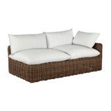 Montecito 75.25" Wide Outdoor Wicker Left Hand Facing Loveseat with Cushions
