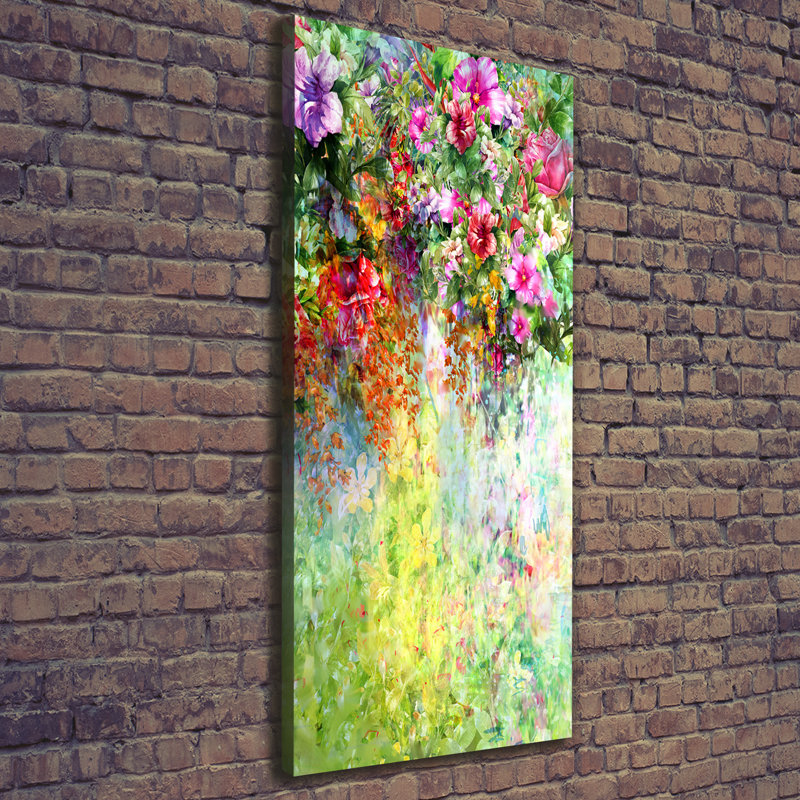 Colourful Flowers - Wrapped Canvas Print