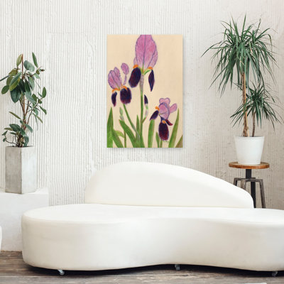 Vibrant Purple Irises by Janel Bragg - Wrapped Canvas Print