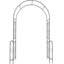 Arche de jardin blanc crème crème, 55 po x 94,5 po, métal pour le soutien des plantes, 94,5 po, blanc, améliore l'apparence