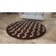 Brown Nu Vibrant Modern Tibetan Wool Silk Blend Rug-1741945063