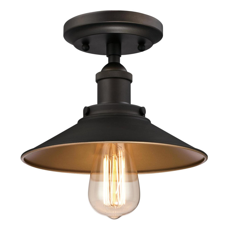 Plafonnier semi-encastré 1 lumière 9 po Morganton