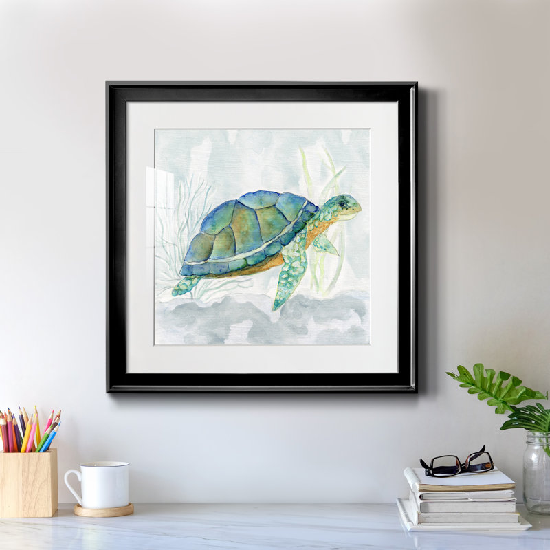 Riding the Current I - peinture encadrée, H 17,5 po x l 17,5 po x P 1,5 po, Toile avec cadre noir