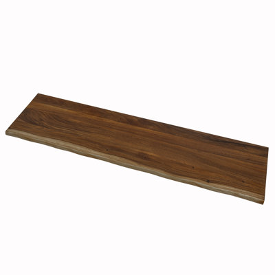 Saman Wood Finished Continuous Stave 8 ft. L x 25 in. D x 1.5 in. T Live Edge Butcher Block Countertop