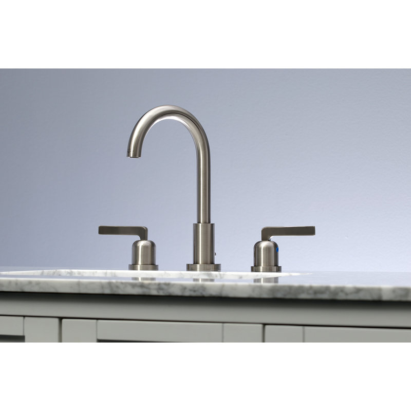 Centurion Widespread Bathroom Faucet with Drain Assembly, Brushed Nickel