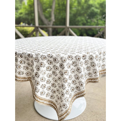 Table Throw - Lotus, Black & Chai