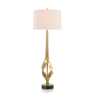 Graceful Brass Buffet Lamp