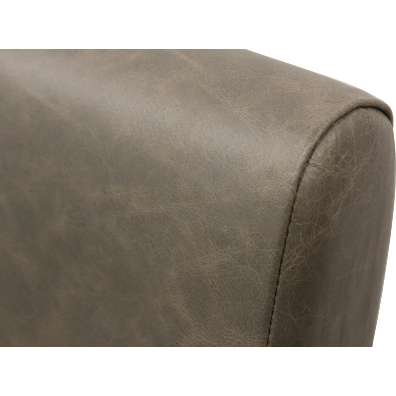 Fauteuil Tamaran, Cuir véritable gris