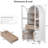 71"H Arched China Cabinet Kitchen Pantry Cabinet With Glass Doors And Adjustable Shelves, Farmhouse Versatile Display Storage Cabinet Bookcase With Hidden Drawer For Kitchen, Dining Room, Bathroom-328690851
