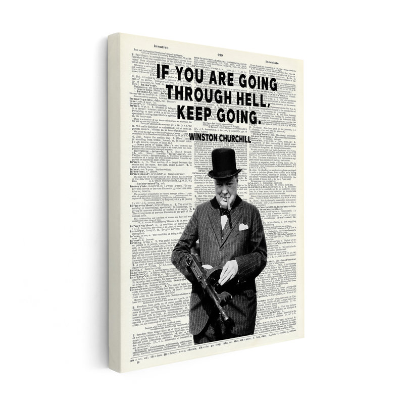 Winston Churchill - continuez, Unframed, Poster, 11"H x 14"W