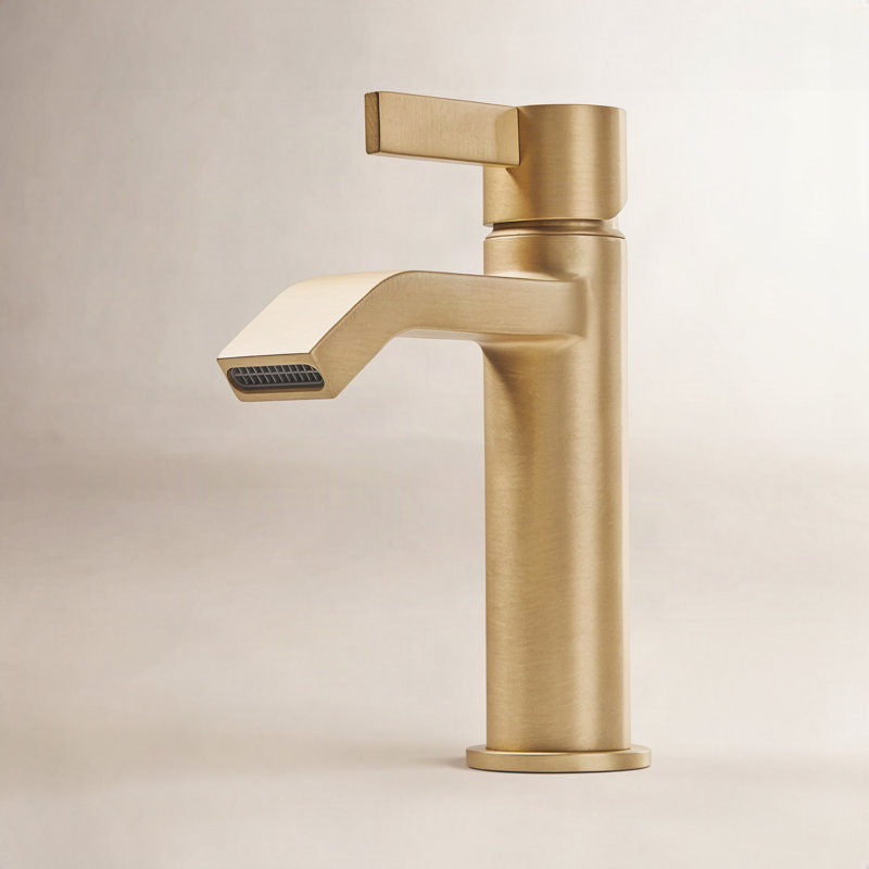Single Lever Basin Mixer Faucet, Brushed Gold