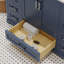 Ensemble de meuble-lavabo simple autoportant 48 po Maya avec plateau en quartz blanc Maya-92871977