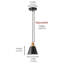 Luminaire suspendu conique 1 lumière erroll-883429671