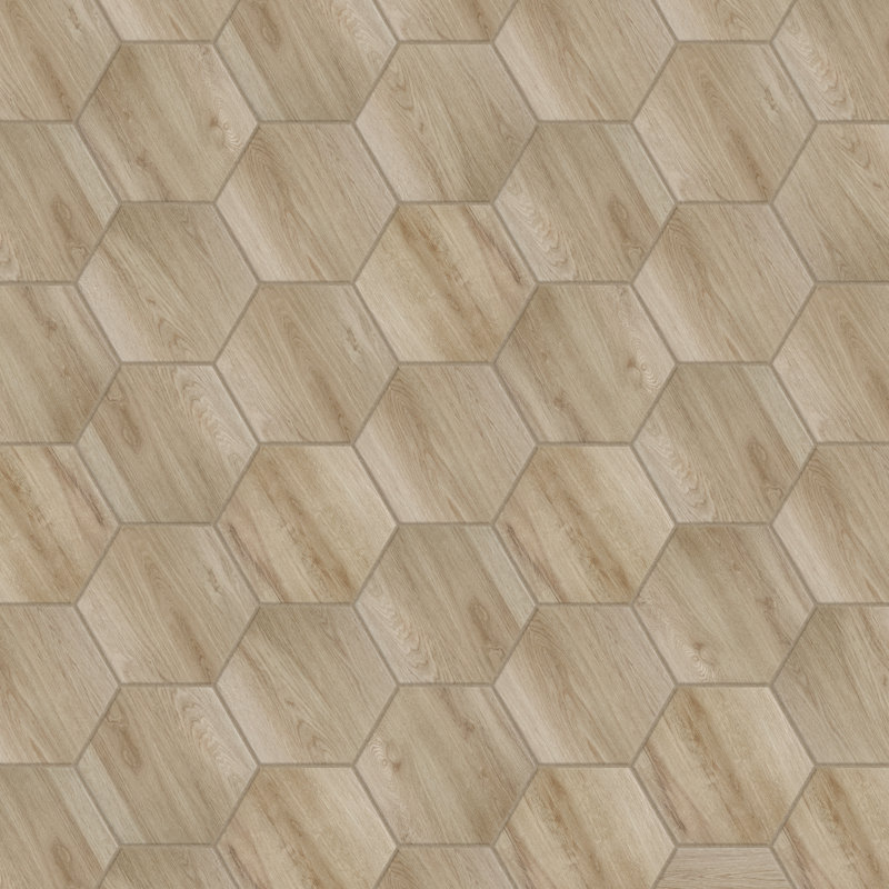 Natural 14" x 16.25" Pressed Porcelain Wood Look Wall & Floor Tile, Camel