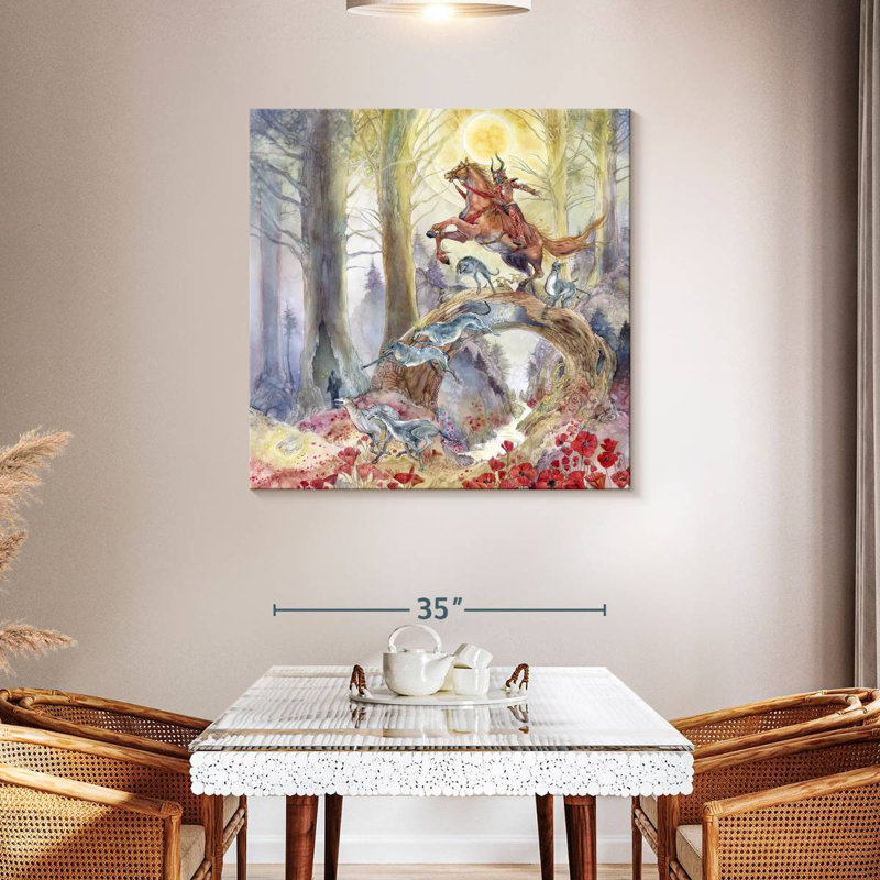 Senne Red Knight Of Burning Day, 39" H x 39" W
