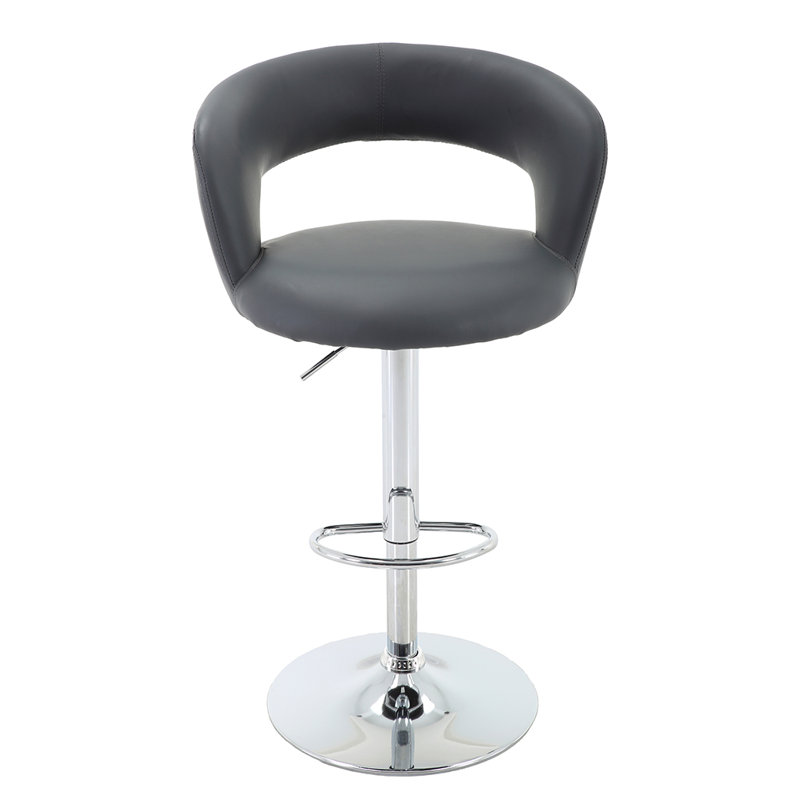 Tabouret de bar pivotant à hauteur réglable Andromachi, Gris