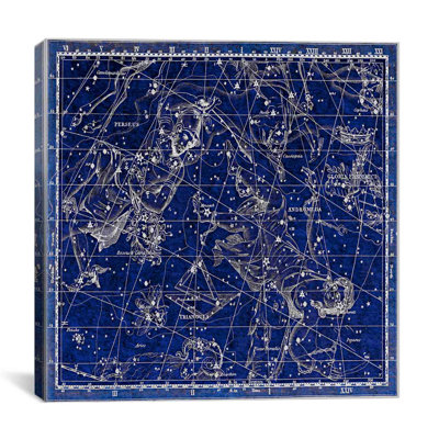 Cartes et graphiques «Atlas céleste - planche 3 (Andromède, Persée et Caput Medusae») par Alexander Jamieson, impression sur toile