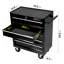 Coffre à outils à 5 tiroirs, armoire de rangement pour outils pour le garage avec 4 roues et système de verrouillage, noir-125615903