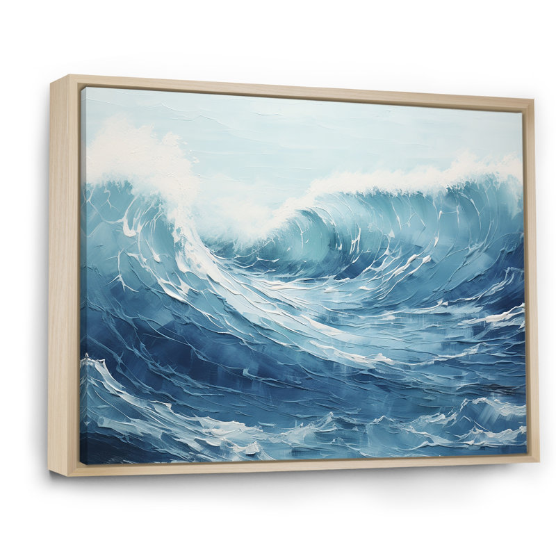 Minimalisme océan tempête II sur toile, H 30 po x l 40 po x P 1,5 po, Cadre naturel flottant