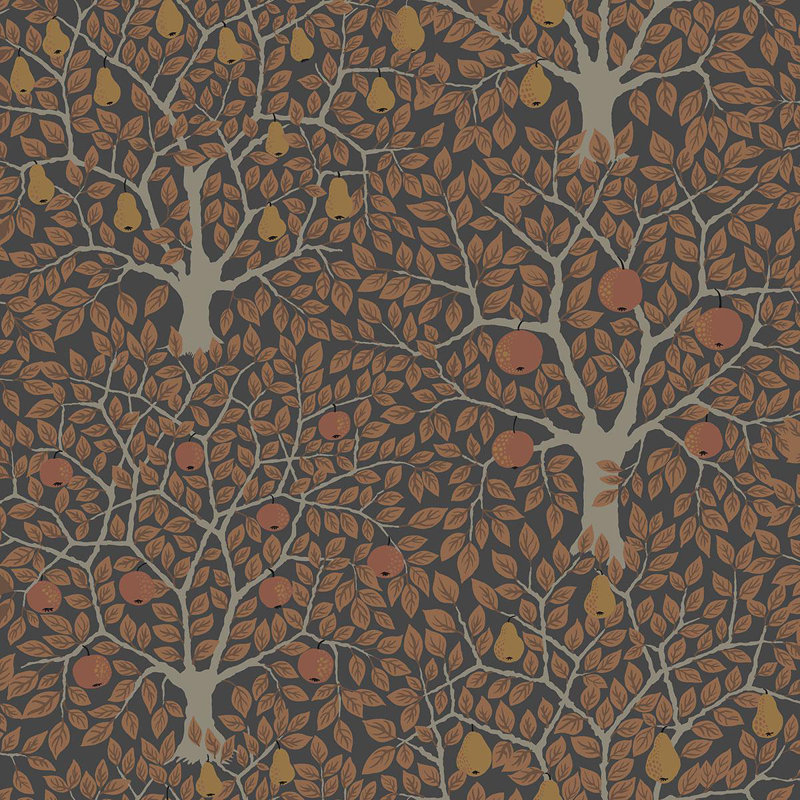 Bryanna 10.05m x 53cm Matte Wallpaper Roll, Brown/Orange