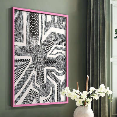 Dots and Dashes II Framed Print - Solid Wood