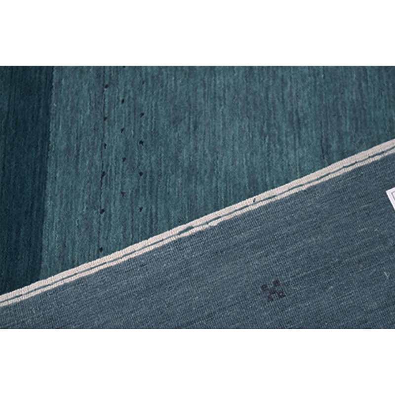 Gabbeh Wool Area Rug in Dark Green/Green