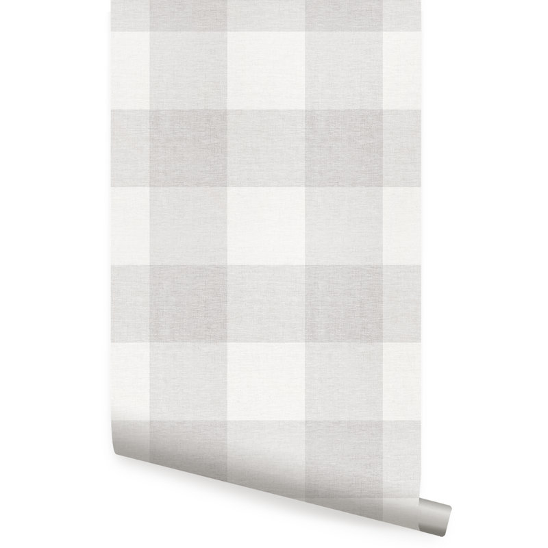 Panneau de papier peint Markaylah, L 2 pi x H 18 pi, Gris