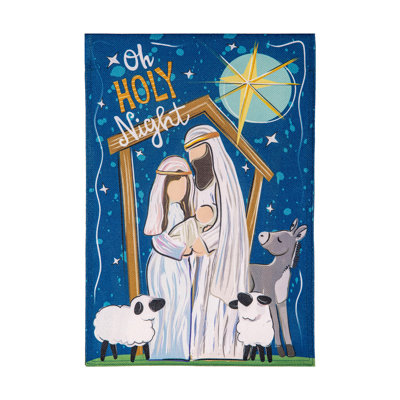 Drapeau de jardin «Oh Holy Night Burlap»