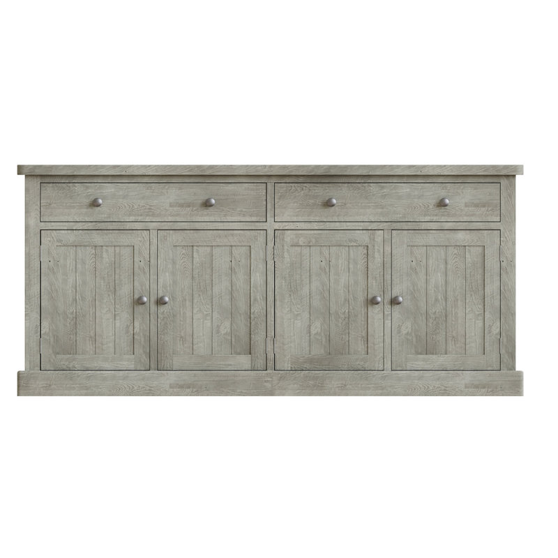 Bowood Large Straight Sideboard 4 Door Solid Wood Limewash