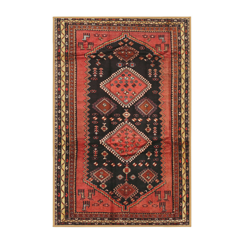 Tapis oriental multicolore tissé à la machine Oriental, Rectangle 8 pi x 10 pi