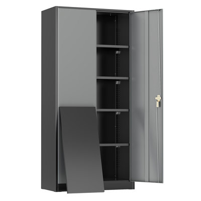 36'' W Metal Garage Storage Cabinets with 4 Adjustable Shelves and Lockable doors ( 72'' H x 36'' W x 18'' D)