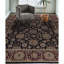 Manchuria Wool Oriental Area Rug in Black/Beige/Wine
