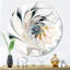 Art floral en verre coloré blanc - Grand art mural à motif floral sur toile-854634612-908805942-938230684