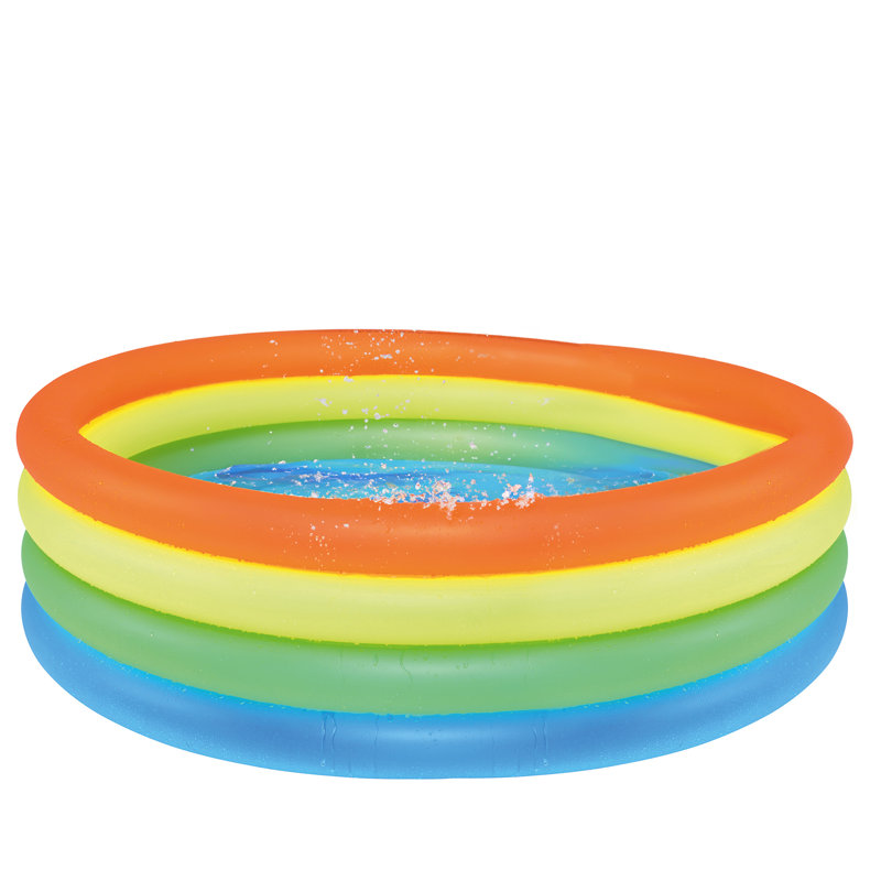 Piscine gonflable 59 "avec anneaux bleus et jaunes pour enfants