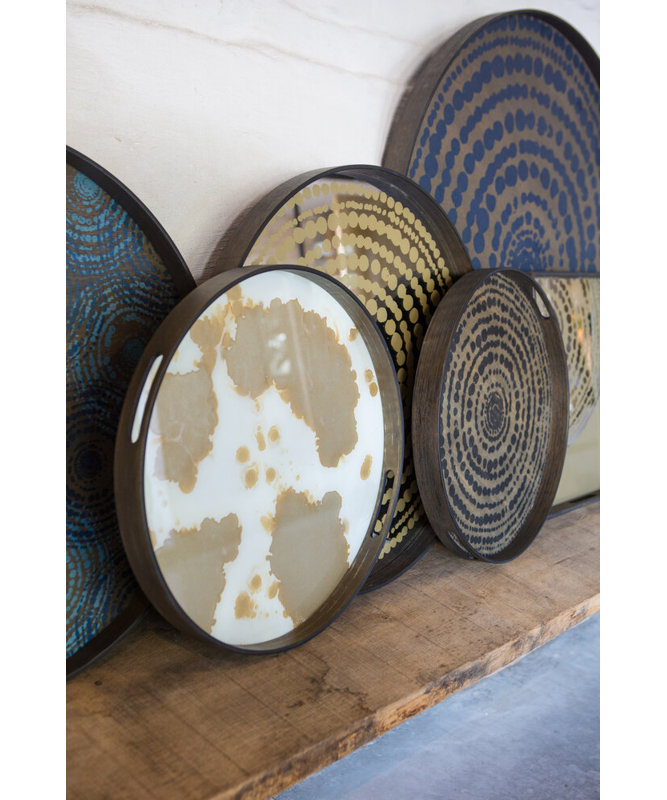 Tribal Quest Round Abstract Decorative Tray