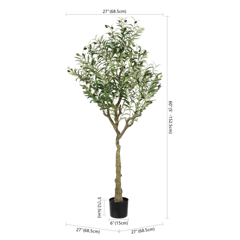 Faux Olive 60" Potted Tree