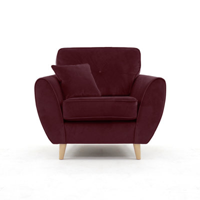 Rafe Scandi Style Velvet Armchair